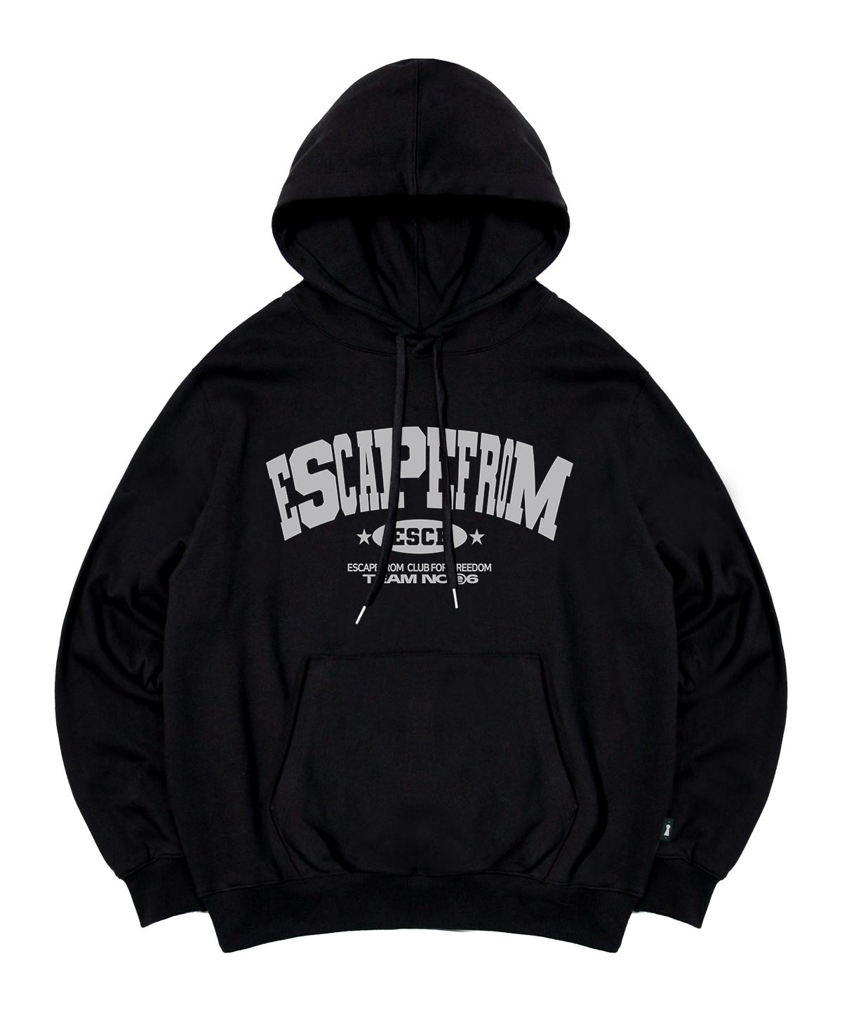 Escape From Escf Arch Logo Print Hoodie Black M