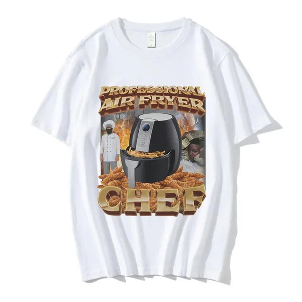 

Новое поступление Профессиональная аэрофритюрница Шеф-повар Мем Графическая футболка Мужская Мужская одежда Футболка Homme Мужская футболка Новинка в топах и футболках Футболка 4XL