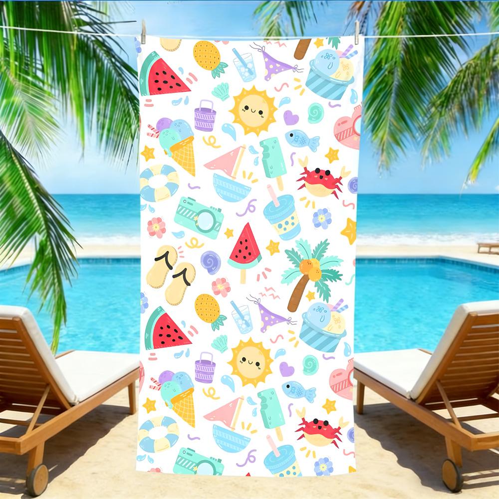 Rapper J-Jul Popular Towel Sports Quick Dry Travel Camping Gear Sandproof Soft Light Large Beach Towel W40*H60(CM)