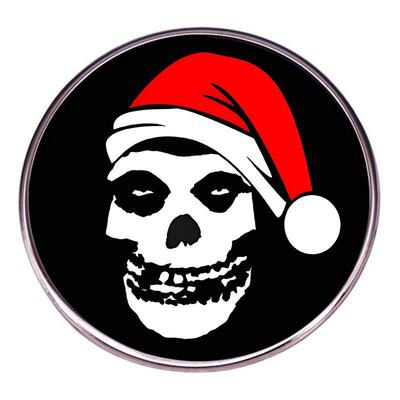 Значок-шпилька Різдвяний Череп гурту Misfits Аксесуар зі сплаву металу