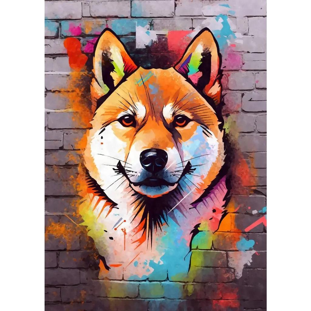 Cute Pet Dogs Graffiti Poster Prints Aesthetic Pug Dachshund Maltese Dog Wall Art Canvas Painting Home Kids Room Decor Picture