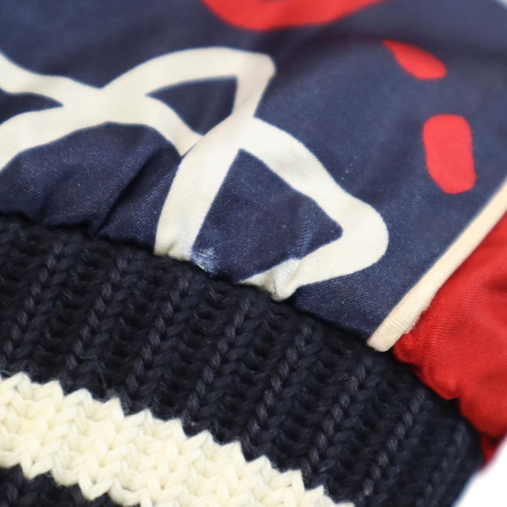 GUCCI 16AW Italian rayon blend Ghost all-over print Bomber Jacket 50 Navy Men's Used