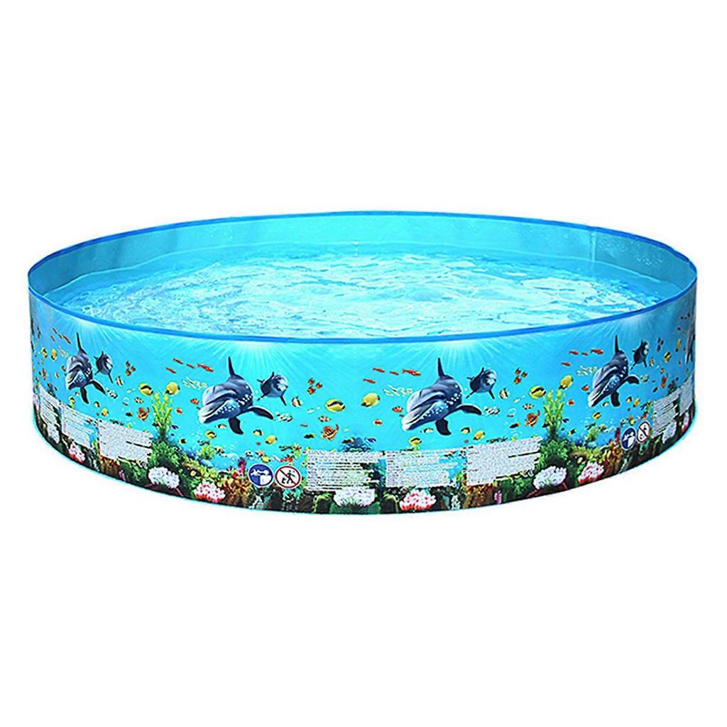 Piscina Portatile in Plastica Dura Senza Gonfiaggio Piscina Pieghevole Piscina Familiare Piscina Rotonda per Neonati Bambini Adulti