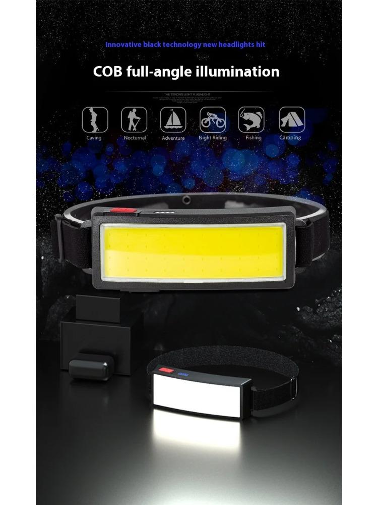 Rechargeable 180° Head Lamp Flashlight COB LED Super Bright Headlamp Outdoor Waterproof Running Fishing Camping Hiking Headlight