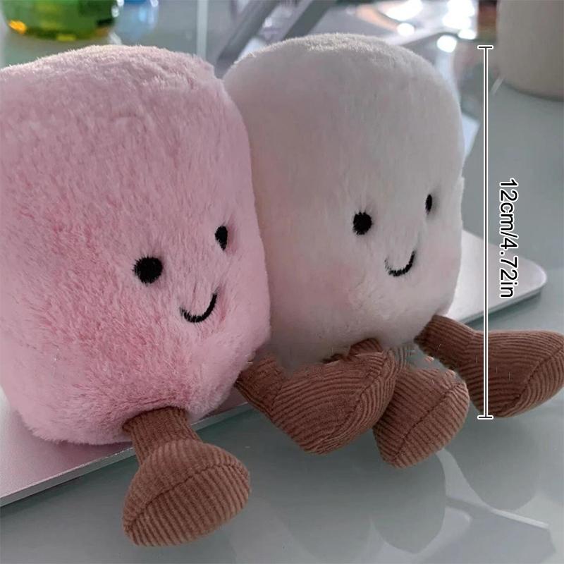 Pisică Jelly Breloc Marshmallow Amuzant Acadea Bumbac Bicolor Drăguț Moale Bicolor Breloc Geantă Păpușă de Pluș Pandantiv Mașină Cadouri de Sărbători