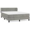 Maison Exclusive - Sommier à lattes de lit et matelas Gris clair 140x200cm Velours