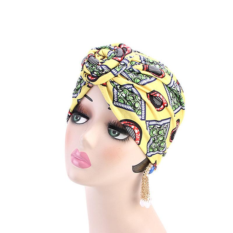 European and American popular vortex headscarf hat, disc flower hat, ethnic clothing hat, headgear hat, Indian hat