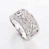 Rose Gold Two-Tone Zircon Pattern Ring For Women Elegant Sweet Fashion Luxury Light Luxury Design For Banquet