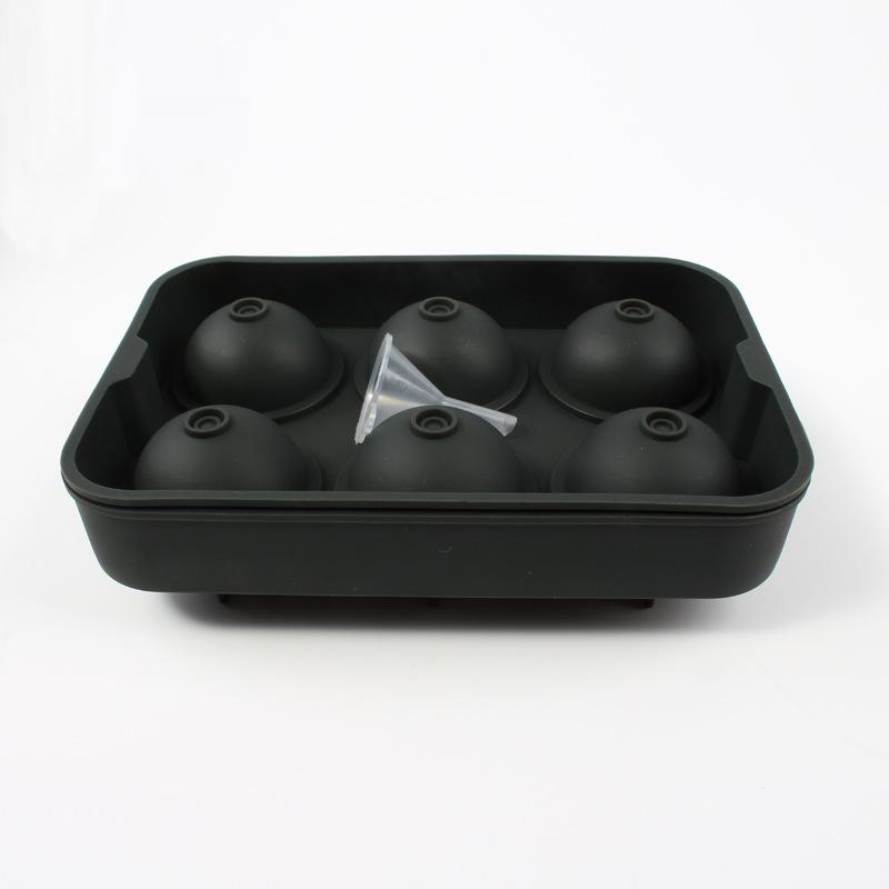 6-Cavity Large Silicone Ice Cube Tray - Easy Release & Quick Freeze Ice Ball Mold