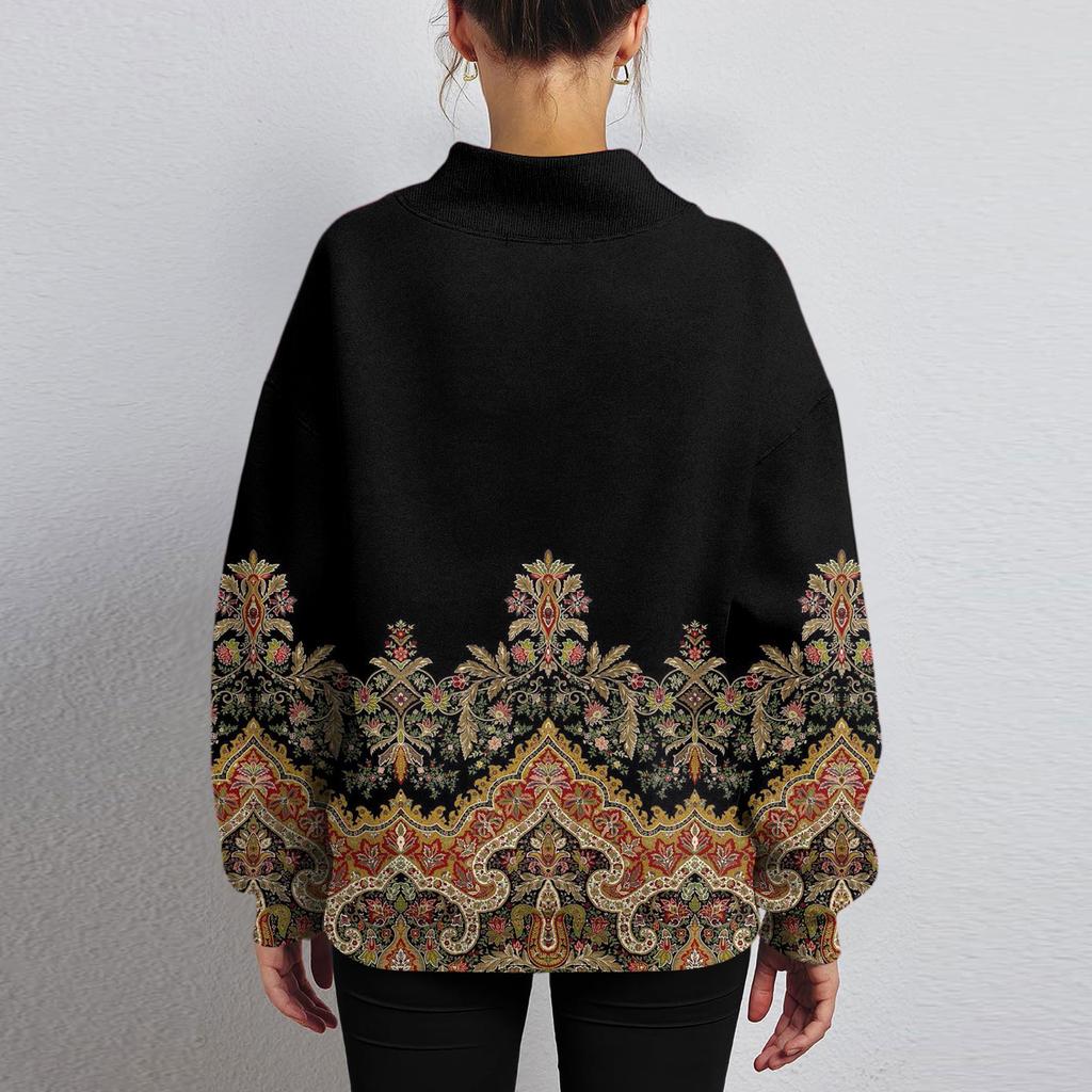 Mock Neck Sweatshirt Women Fall Comfort Oversized Sweatshirt Dressy Pullover Sweatshirts No Hood Cozy Turtleneck Tops