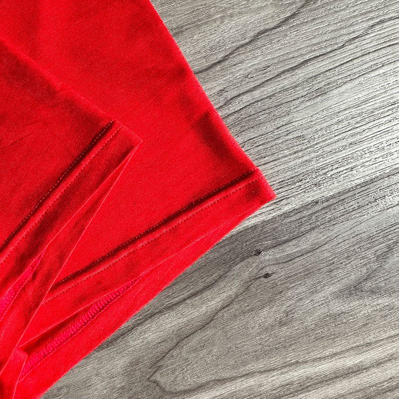 Bright Red Men's Boxer Briefs: Refreshing Separation Style, Breathable Scrotum Support, Flat Leg Design