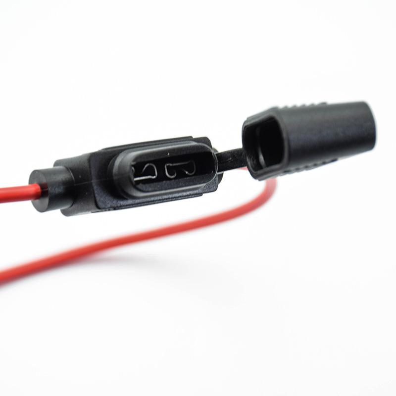Waterproof Power Socket Small Blade Type Inline InLine Fuse Holders with 10A Fuse Auto Car Replacement Fuses Length 16AWG Fuse Holders1