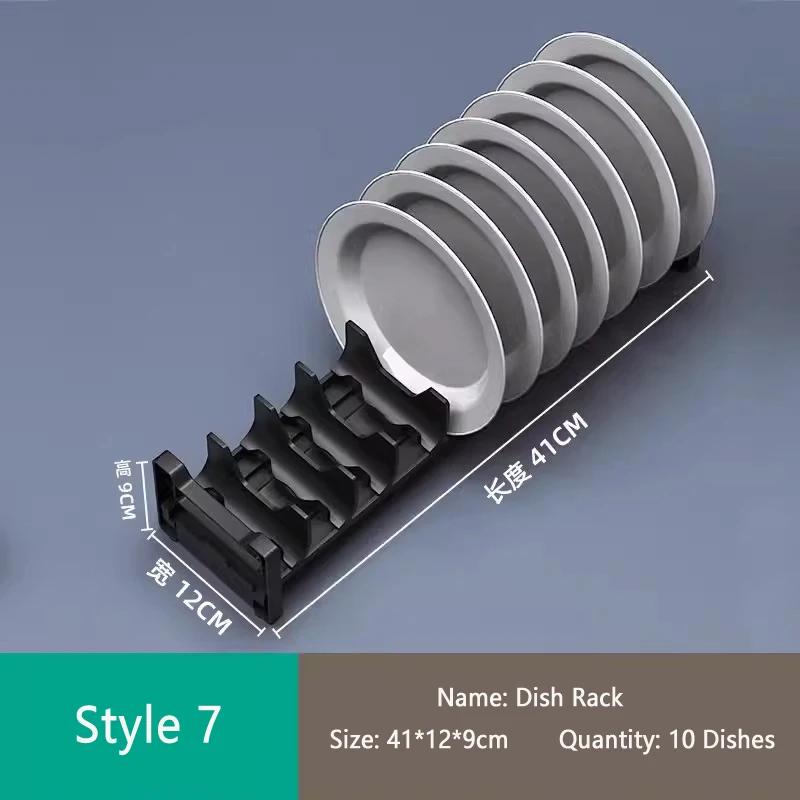 HeM Telescopic Dish Plate Drying Rack Bowl Pot Lid Storage Holder Adjustable Kitchen Organizer Drawer Separated Dish Drying Rack