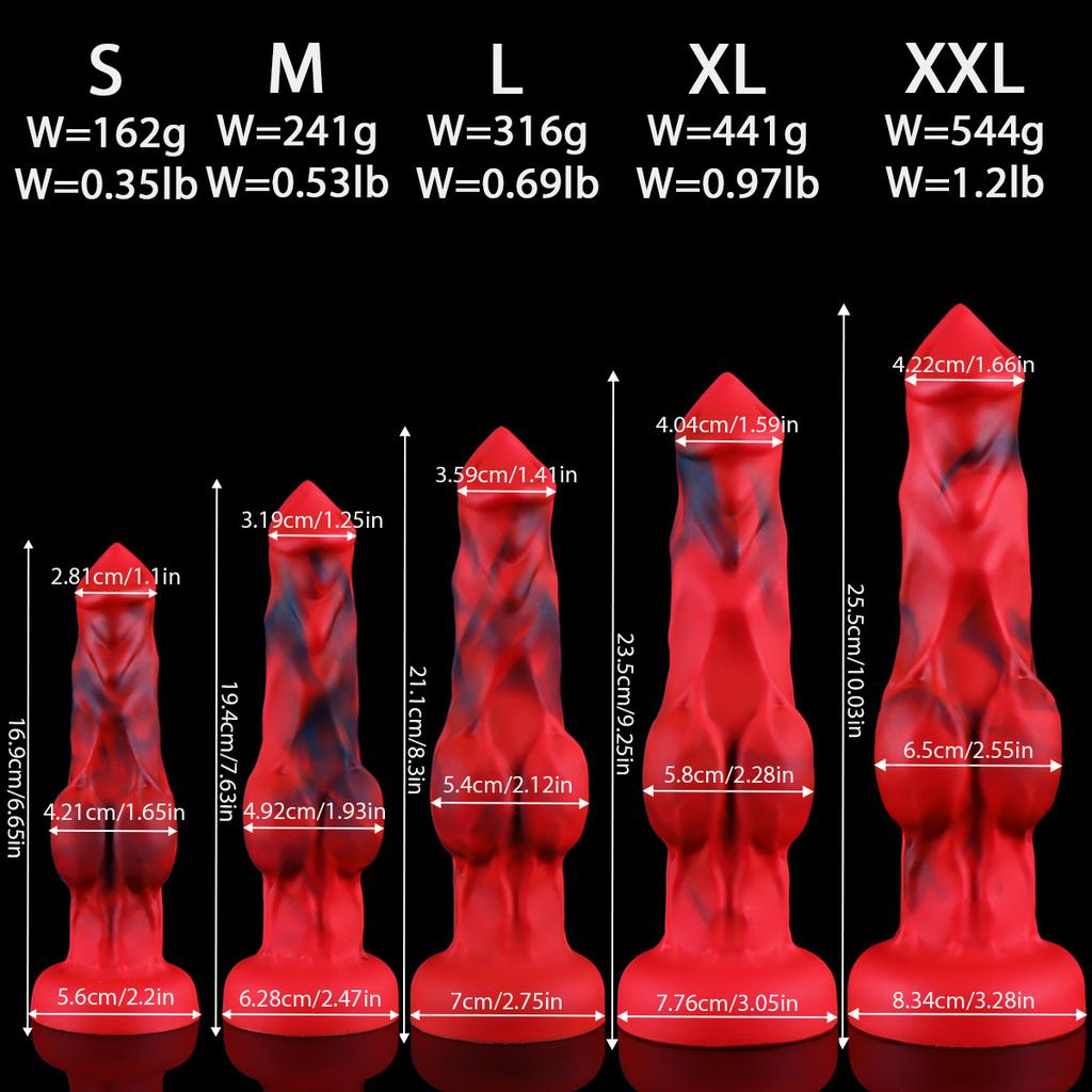 Texture Wolf Penis Animal Realistic Simulation Big Penis Liquid Silicone Soft Dildo Sex Toy