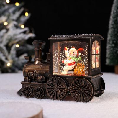 Santa Claus Snowman Christmas Gift Christmas Eve Music Box Train Music Box Crystal Ball Ornaments Table Decoration