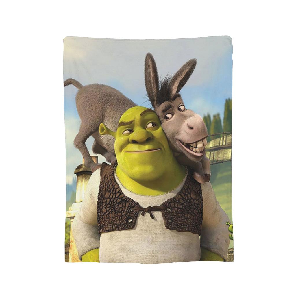 Funny  S-Shreks Pattern Blanket Cover  Plush Throw Blanket Summer Air Conditioning Decoration Ultra-Soft Warm Bedsprea,