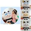 Adorable Panda Plush Toy Collection Soft And Cuddly Stuffed Bear Dolls In Blue Yellow And Pink