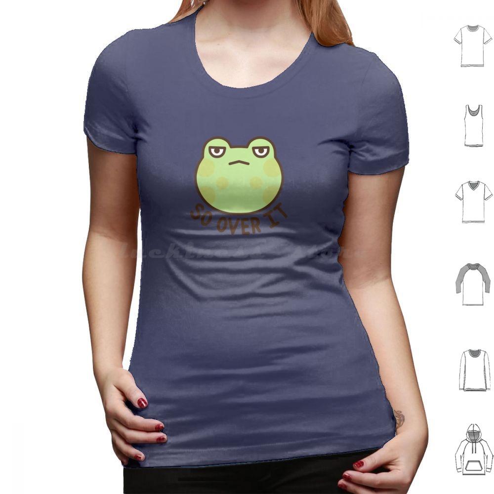 So Over It Frog T Shirt 6xl Cotton Cool Tee Frog Over It Meme Funny Frogs Cute Angry Animals Animal Green Goblincore