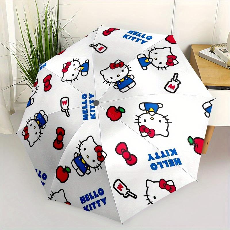 

1pc Hello Kitty PatternUmbrella with Plastic Handle,Suitable for All Seasons Home Travel Outdoor UmbrellaSanlio235