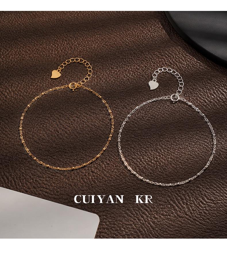 Cui Yan S925 Sterling Silver Korean INS Small Square Bracelet for Women - High-End Best Friend Jewelry