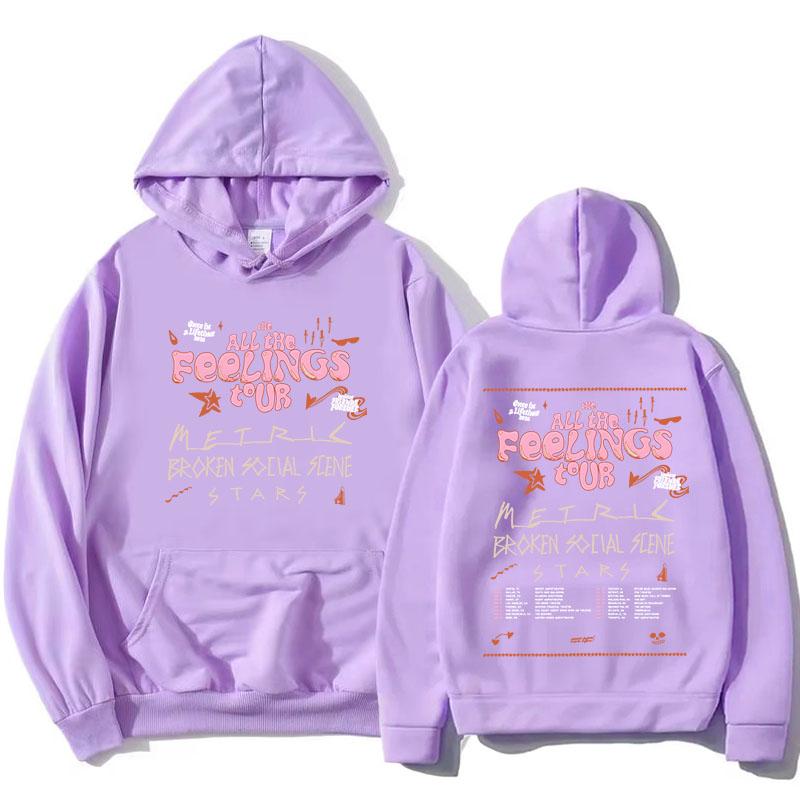 All The Feelings Tour 2026 Hoodies Metric Broken Social Scene und Stars Sweatshirt Fleece Langarm Damen Kapuzenpullover