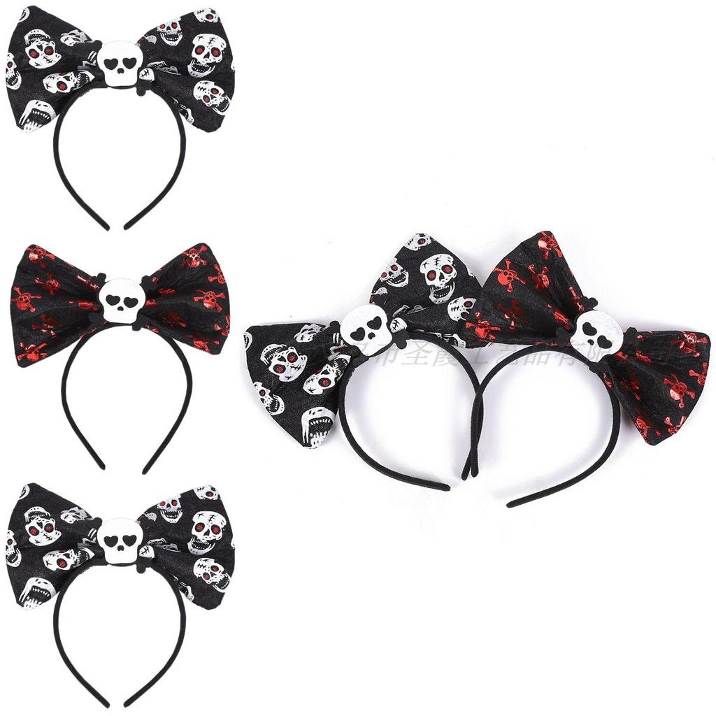 High-quality Red Eye Skull Bow Headband Ideal For Halloween Decorations