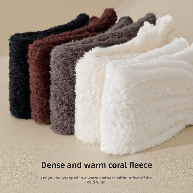 Coral Fleece Pile-up Stocking - Women's Fall/winter Thick Fleece Warm-up Long Leg Sock Set That Doesn't Slip Off