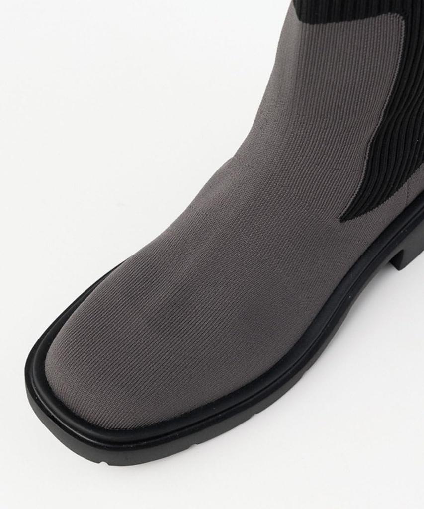 Steppi Washable Side Gore Knit Boots with Stretchy Low Heels and Size 6H Women's Waterproof, Soft, Comfort, SESISW0014, Black,