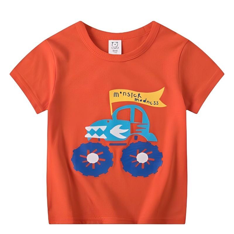 T-shirt Girl Boy Cute Pattern Printed Short Sleeved Shirt