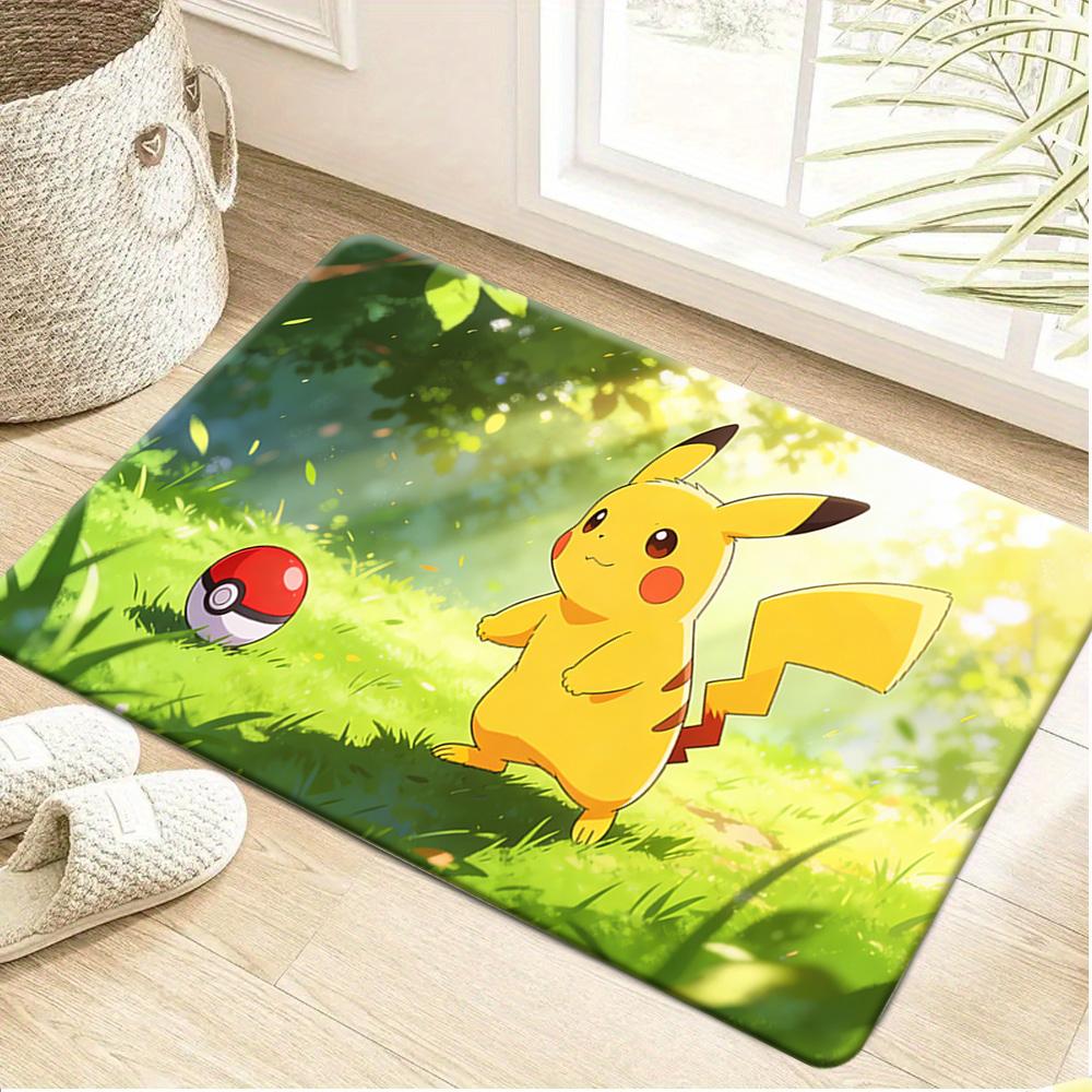 Pokemon Beach Party Print Doormat Anti-slip Absorbent Floor Mat for Home Entrance Bedroom Living Room Decor