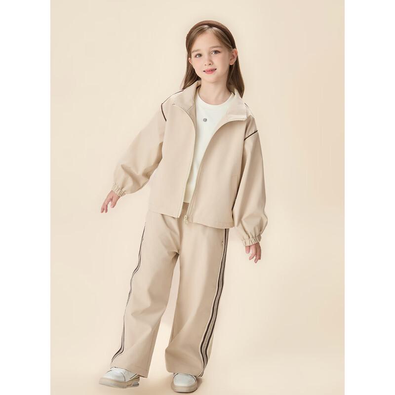 Montagut Girls' Half-Zip Sweatshirt & Wide-Leg Pants Set