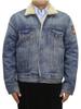 POLO RALPH LAUREN Boa Denim Jacket with Sleeve Flag Size Blue Men's Patch, XL, (Product Code 01010051)