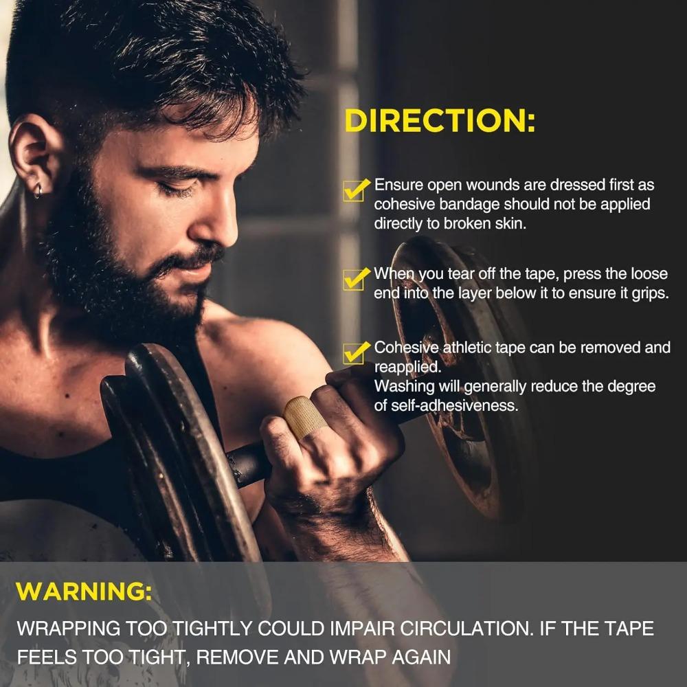 Athletic Wrap Tape Self Adhesive Elastic Bandage Elastoplast Sports Protector Knee Finger Ankle Palm Shoulder