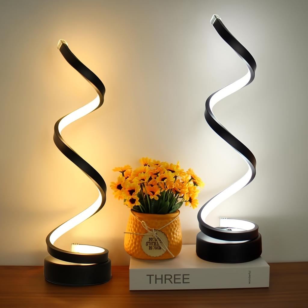 2/1pcs Vintage-Inspired Creative Desk Lamp - Spiral Adjustable Arm, Soft Warm Light, Multifunction,Space-Saving Design for Bedroom, Study,Living Room