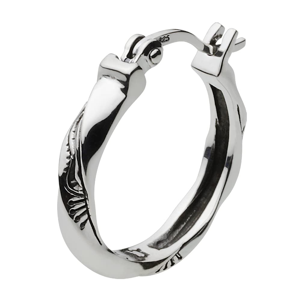 

Twist Native Hoop Earrings Silver e0602 [Cenote] [925 Accessories]