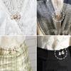 1-4Pairs Women Brooch Set Tighten Waist Button for Women Skirt Pants Jeans Adjustable Waist Clip Metal Pins Clothing Accessories