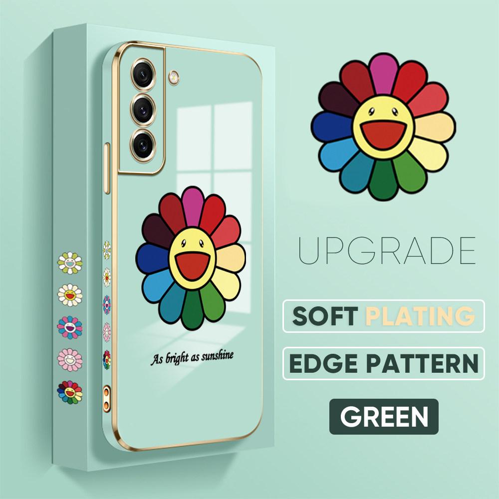 Colorful Printing Patterns Square Edge Pattern Casing Plated Phone Shell Luxury Plating Soft Phone Case for iPhone Motorola Moto OnePlus Samsung
