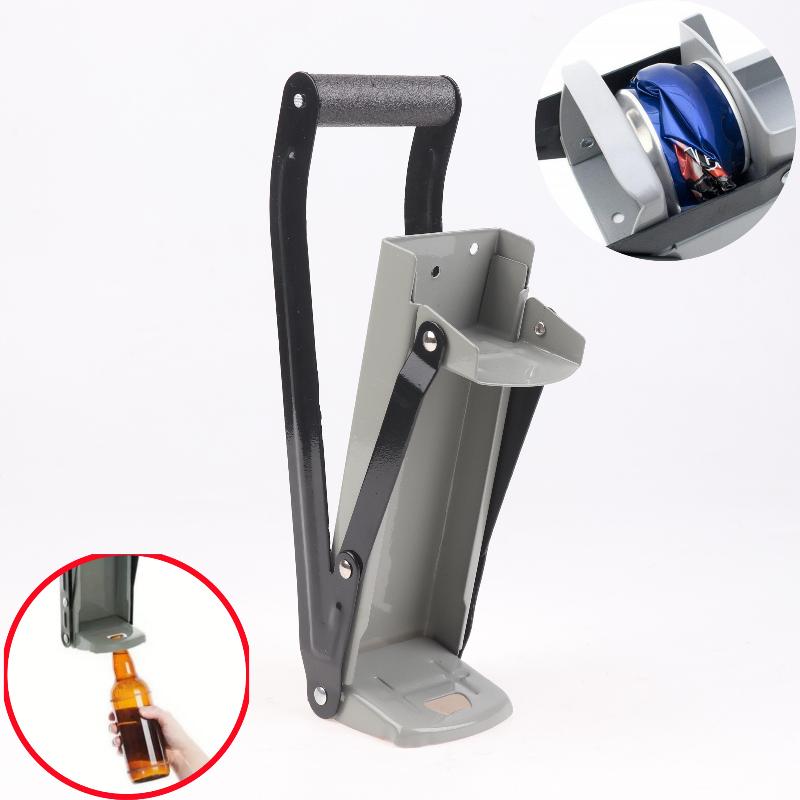 1 Set Metal 12/16oz Can Crusher Heavy Duty Can Smasher Can Press Bottle Crusher For Recycl Seltzer Soda Beer Cans Bottle Crusher