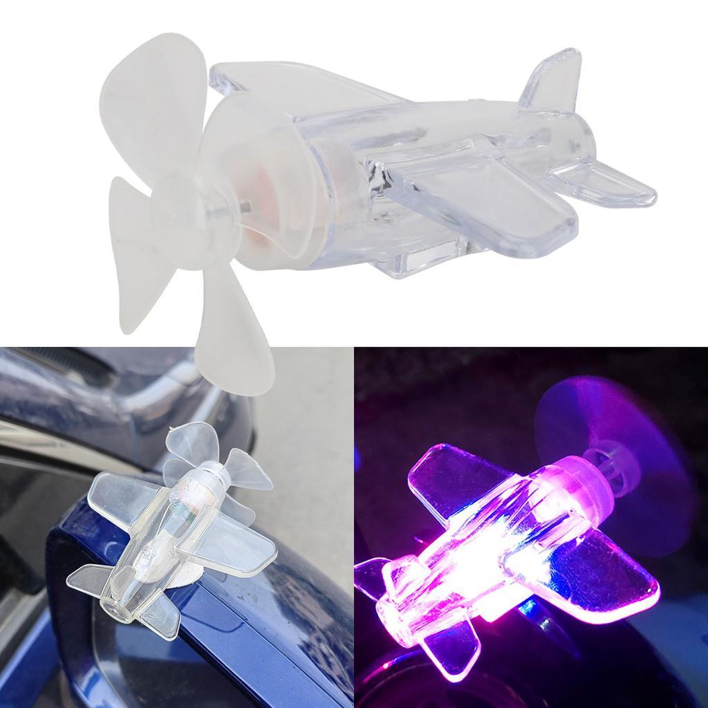 Neues Windkraft-LED-Licht, sicherer Fahralarm-Effekt, Autodekoration, Ornament mit spurlos klebendem kleinem Flugzeug