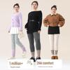 2025 Women's Plus Size Fleece-Lined High-Waist Leggings - Extra Thick & Warm, Outerwear for 200 Jin, Extra Large