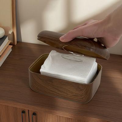 Taschentuchboxabdeckung Großes Fassungsvermögen Einfach zu bedienen Federbelastet Universal Dekorativer Würfel Gesichtstuchhalter Papierdispenser