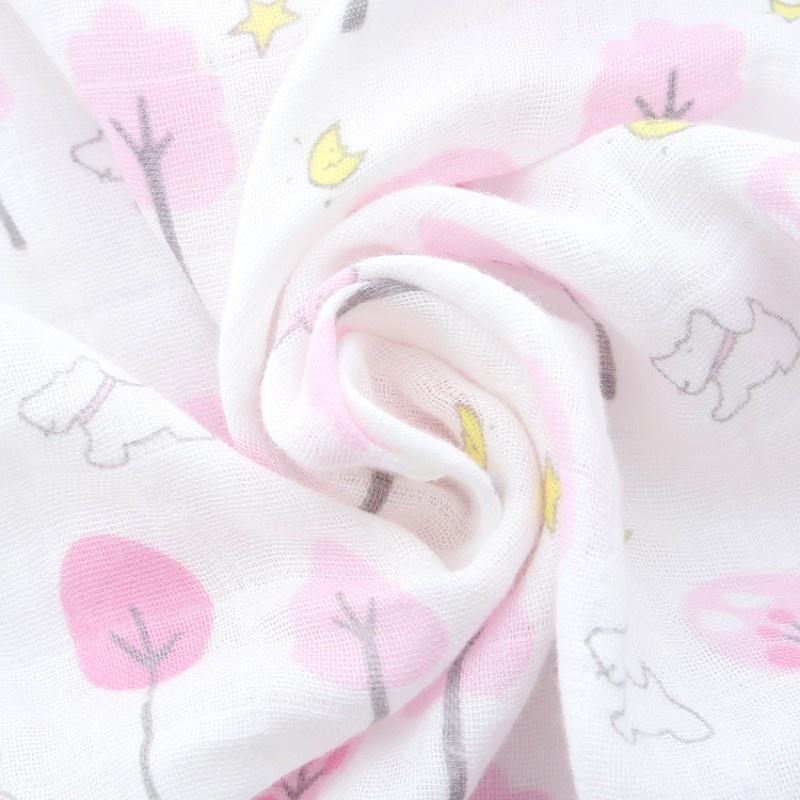 120*120 cm Dubbellagers babygazefilt Inslagna handduksfiltar