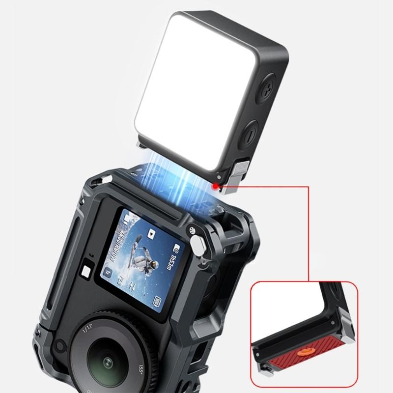 Action6 Magnetic Fill Light With Type C Port 1/4 Hole For Action 6 Camera Outdoor Photography Low Light Shoot Light