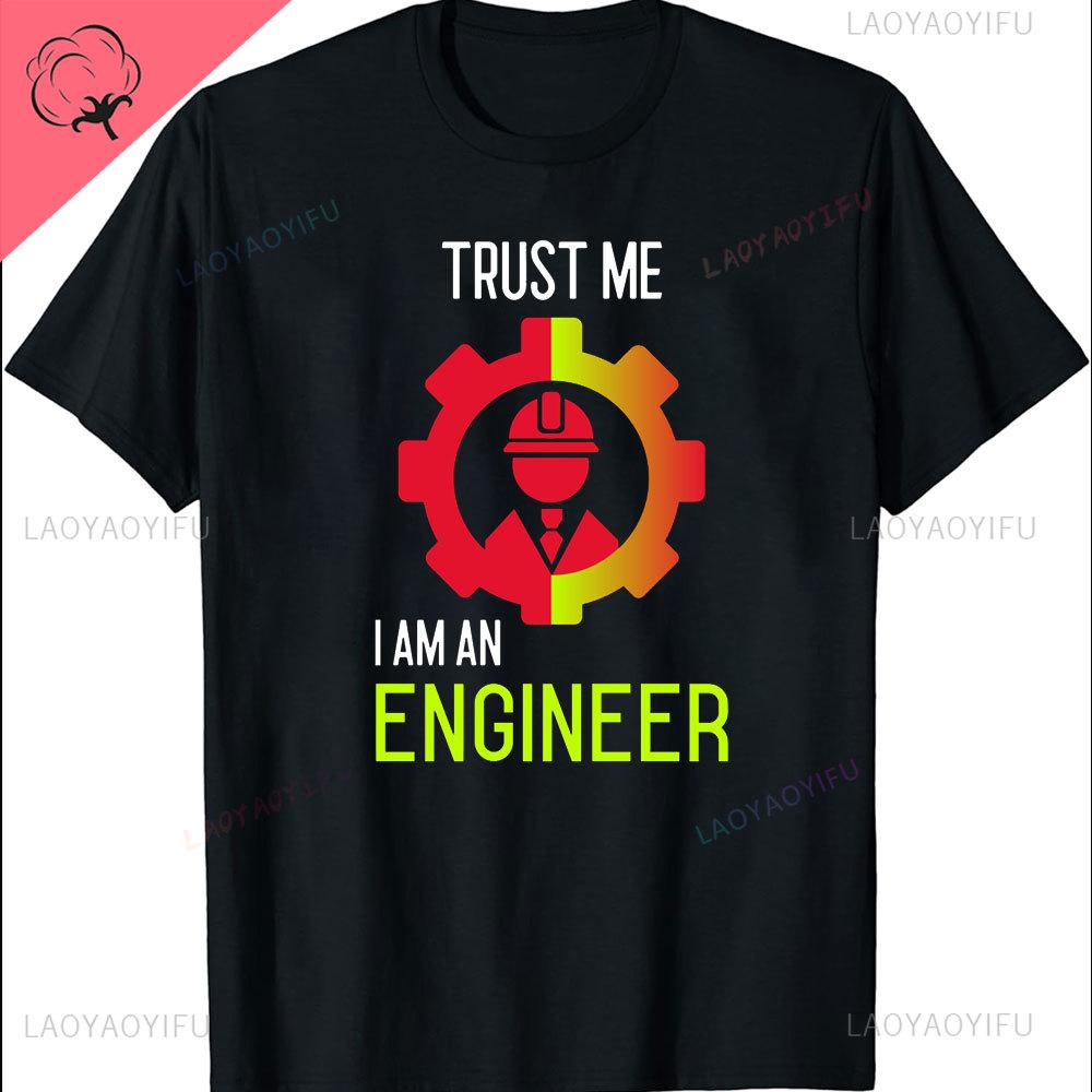 Funny Father Day T-shirt Men Trust Me I Am An Engineer Tshirt Geek Male Tops Letter Math Equation Print Tees Custom Students Tee