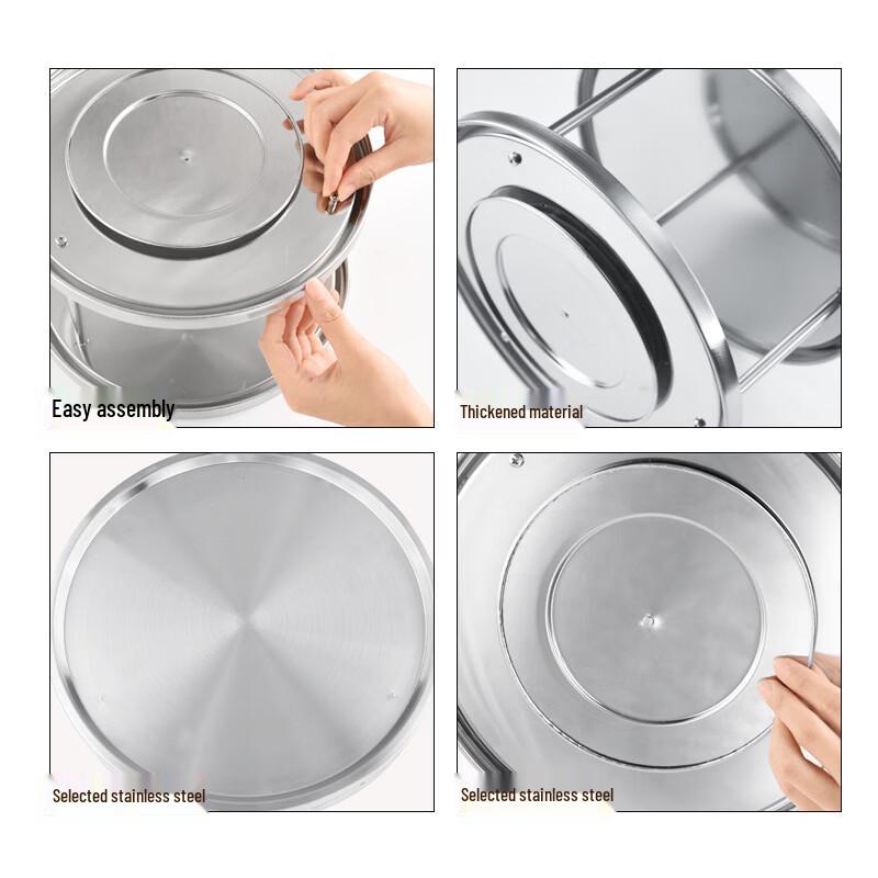Zhi Shi Round Stainless Steel Kitchen Storage Tray