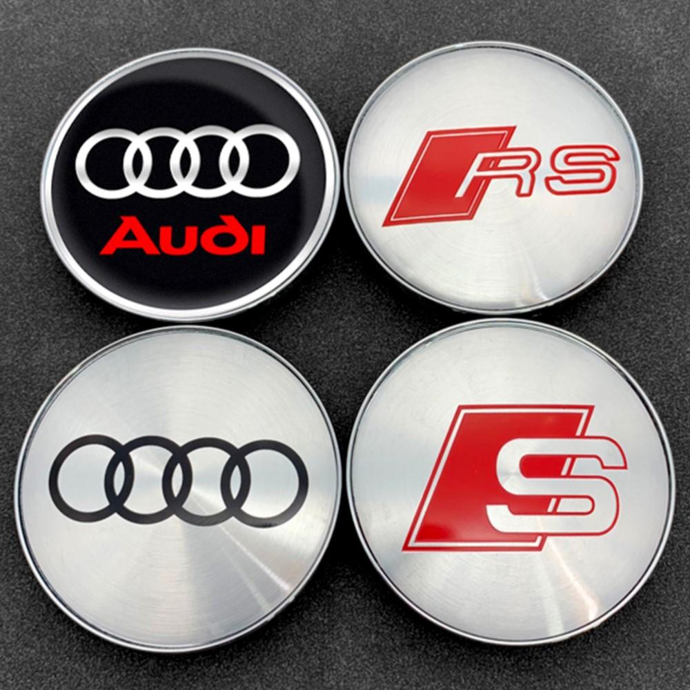 For Audi A360MM 63MM 68MM Car Wheel Center Cover Badge Hub Caps Emblem Decoration for AUDI S RS R A3 8P S3 A4 B6 B7 A6 A5 Q3 Q5 Q7 A2 A7 A8