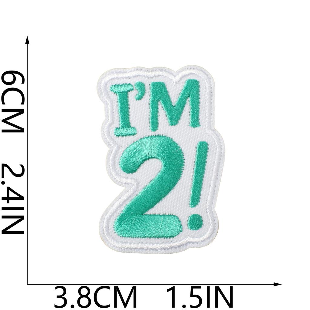 Children'S Birthday Party Embroidery Cloth Sticker Bag Decoration Little Dinosaur Patch Sticker Cartoon Cake Candle Embroidery Stamp Ironing