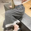 Japanese Mori Girl Spring Summer Women Wide Leg Pants High Waist Plaid Casual Loose Capris Lace Patchwork Baggy Ladies' Capris