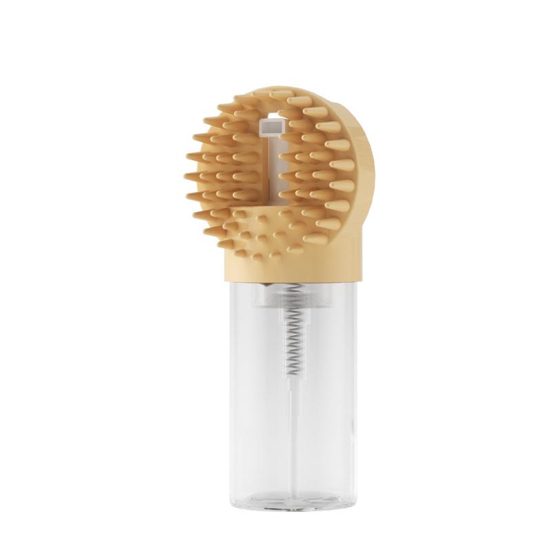 Multifunctional Soft Silicone Dog Hair Brush with Visible Bottle Gentle Massage Bath Detachable Cat Comb Dog Grooming Equipment