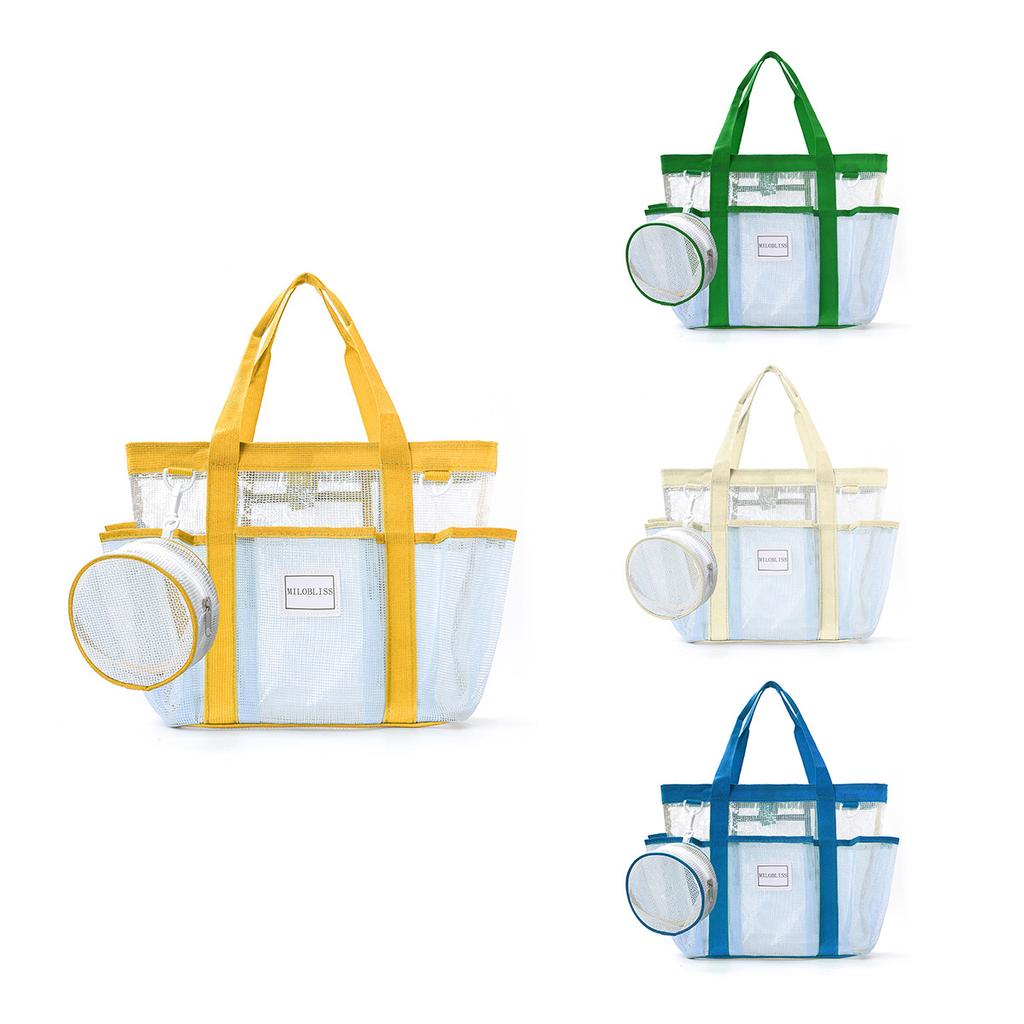 Bolsa de Praia Feihong com Cor Contrastante Leve Impermeável Grande Capacidade Multiuso Portátil Bolsa de Armazenamento